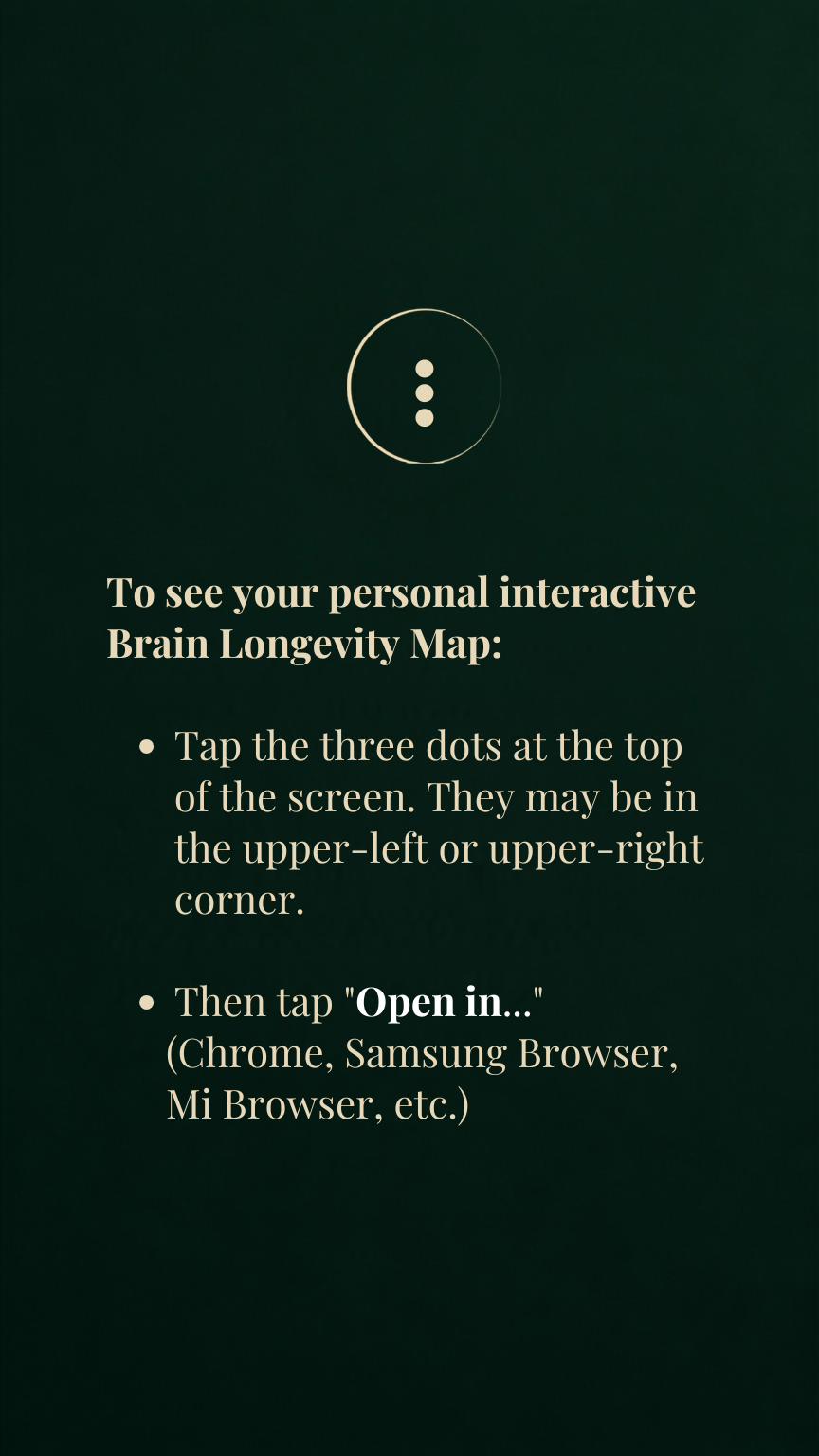 Android browser handoff instruction